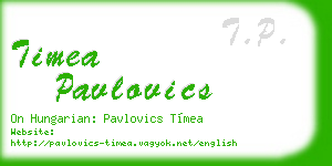 timea pavlovics business card