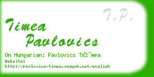 timea pavlovics business card